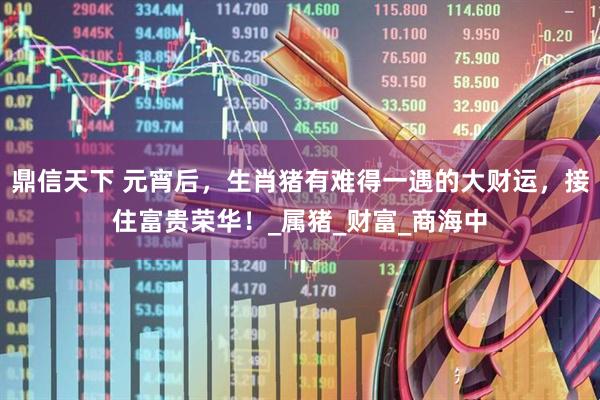 鼎信天下 元宵后，生肖猪有难得一遇的大财运，接住富贵荣华！_属猪_财富_商海中